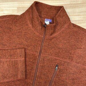 Ibex Wool Half Zip Pullover Mens Medium Merino Wool Blend Rust Baselayer Hiking